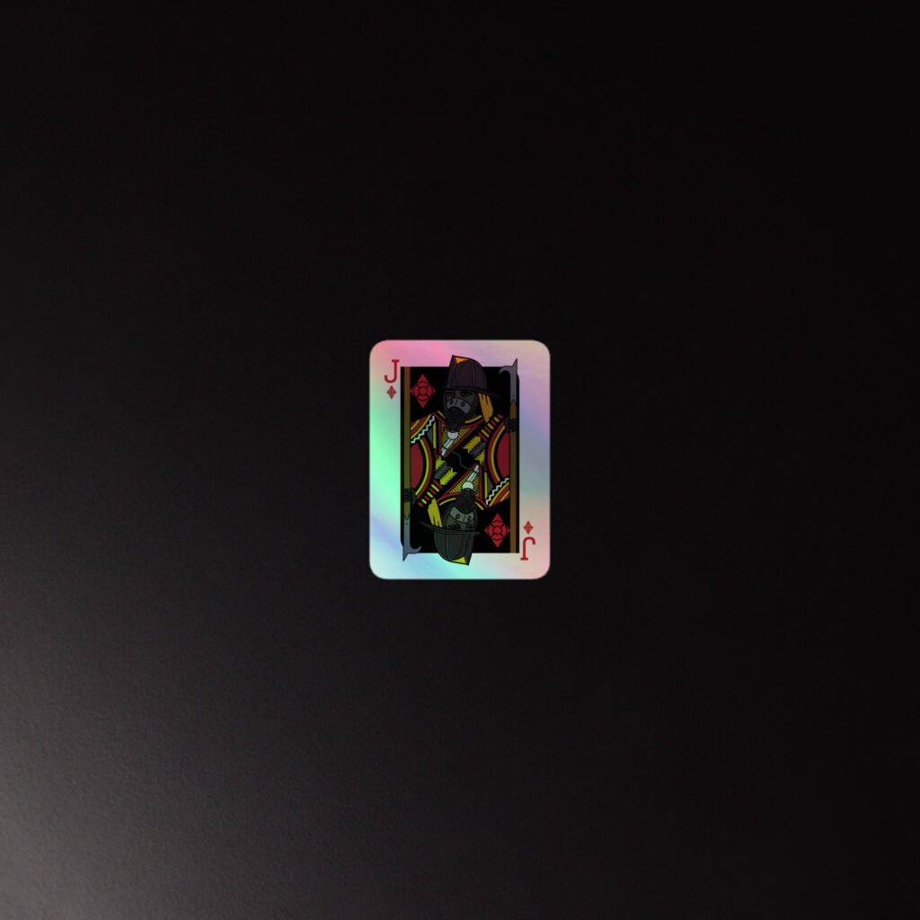 Jack of Diamonds Holographic Sticker